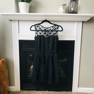 Black, polka dot dress